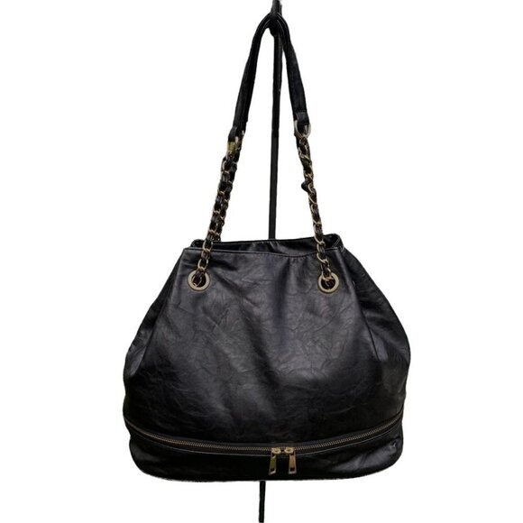 Mellow World Black Faux Leather Hobo Bag - Picture 2 of 15